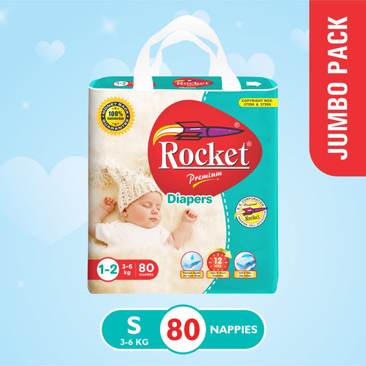 Jumbo Pack Baby Diaper Size 2 Small (3-6Kg), 80Pcs